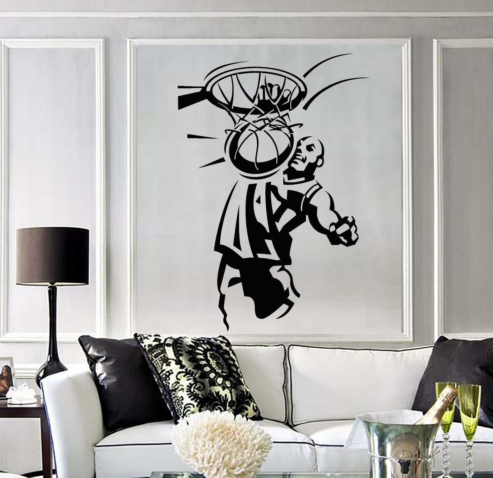 Wall Stickers Vinyl Decal Basketball Player With Ball Cool Decor (z1836)