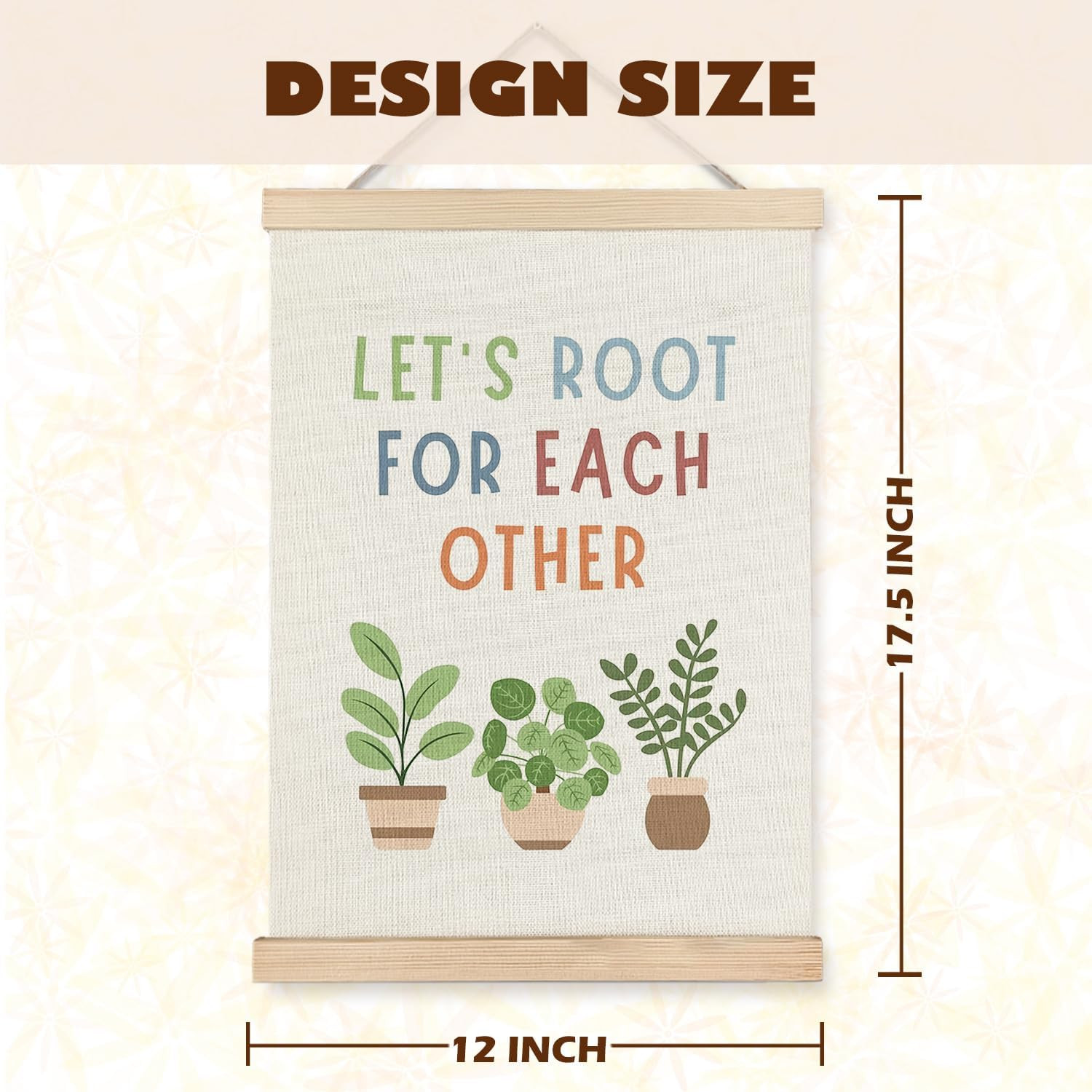 Let’S Root for Each Other Poster Hanger Frame – Motivational Wall Art Prints Dec