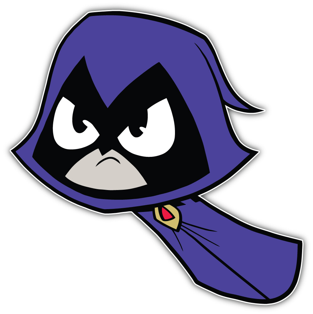 Raven Teen Titans Cartoon Sticker Bumper Decal – ”SIZES”