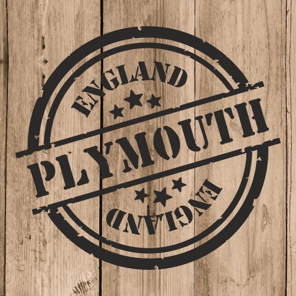 Plymouth Sticker Vinyl 10 cm / 4″ Decal Stamp Plymouth England Car Laptop Tablet