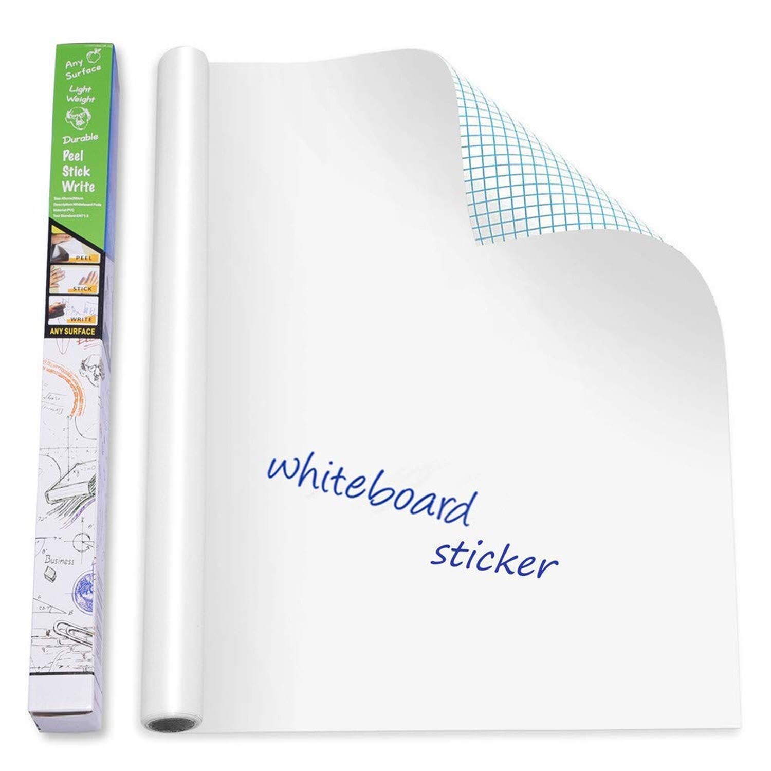 Self-Adhesive Whiteboard Wall Decal Sticker, 17.7″ X 78.7″ Extra Large Strong…