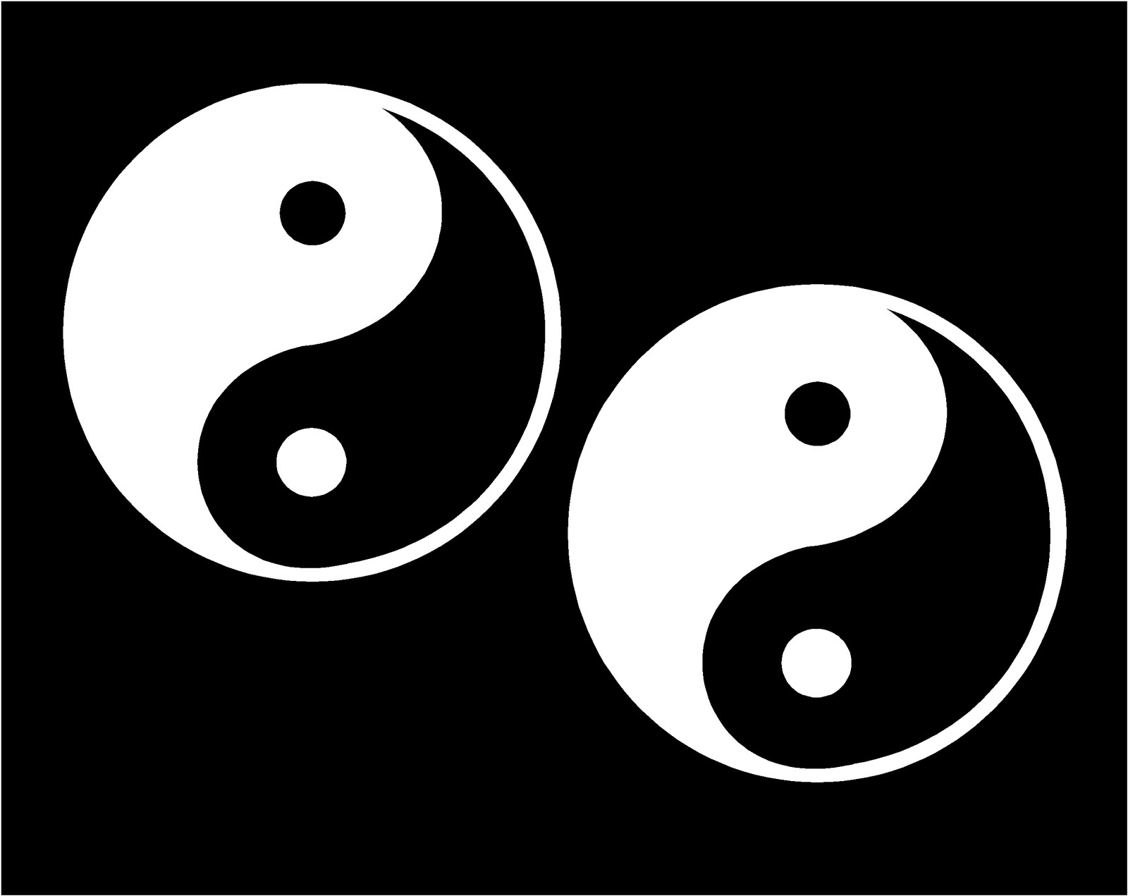 Yin Yang Decals Set Balance Symbols vinyl set of two window stickers graphic