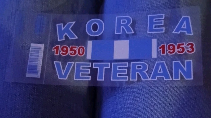 Korea Veteran 1950-1953 Vinyl Window Decal Sticker