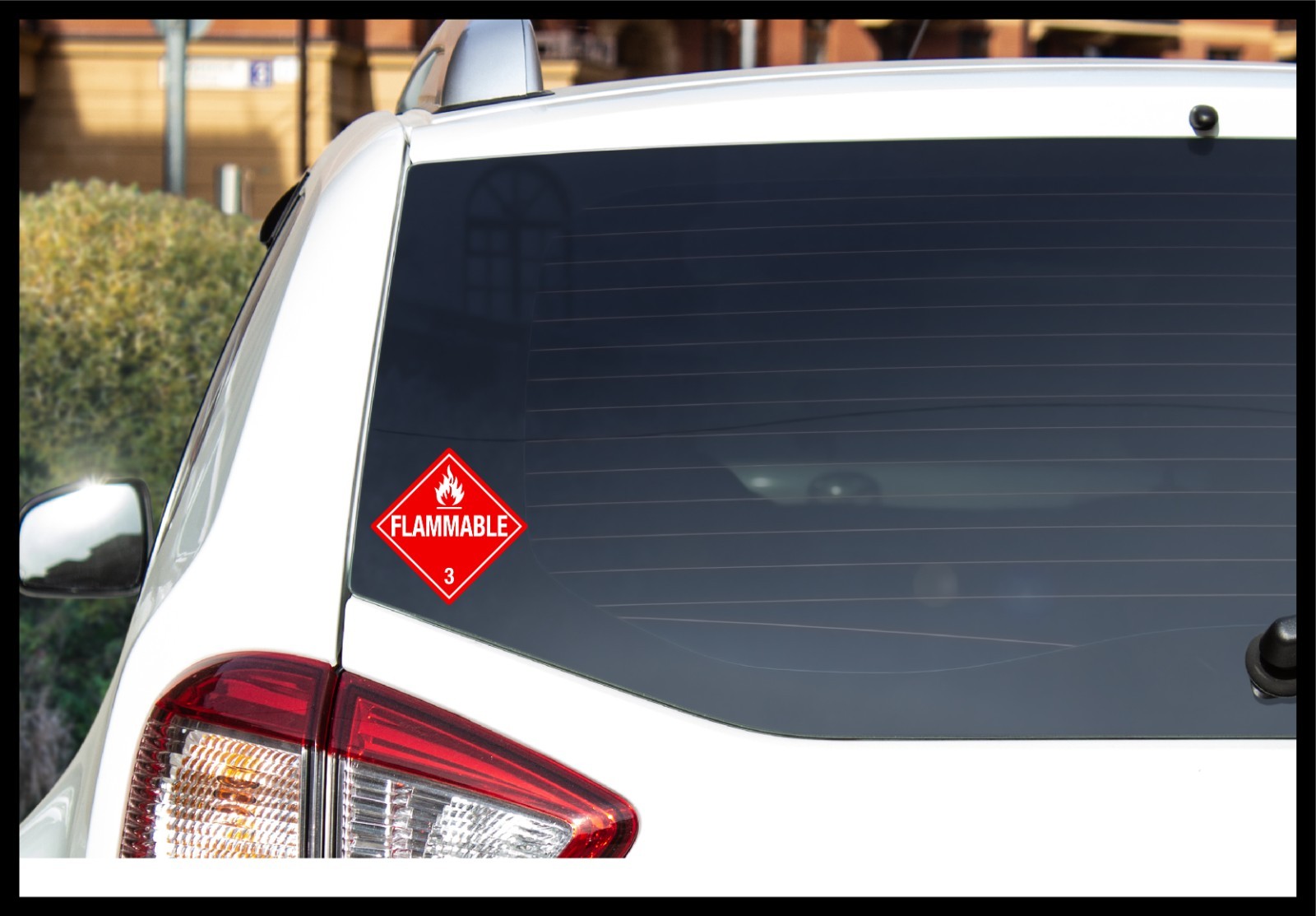 Flammable Decal Sticker Warning Red Diamond Work Shop Explosives Caution Danger