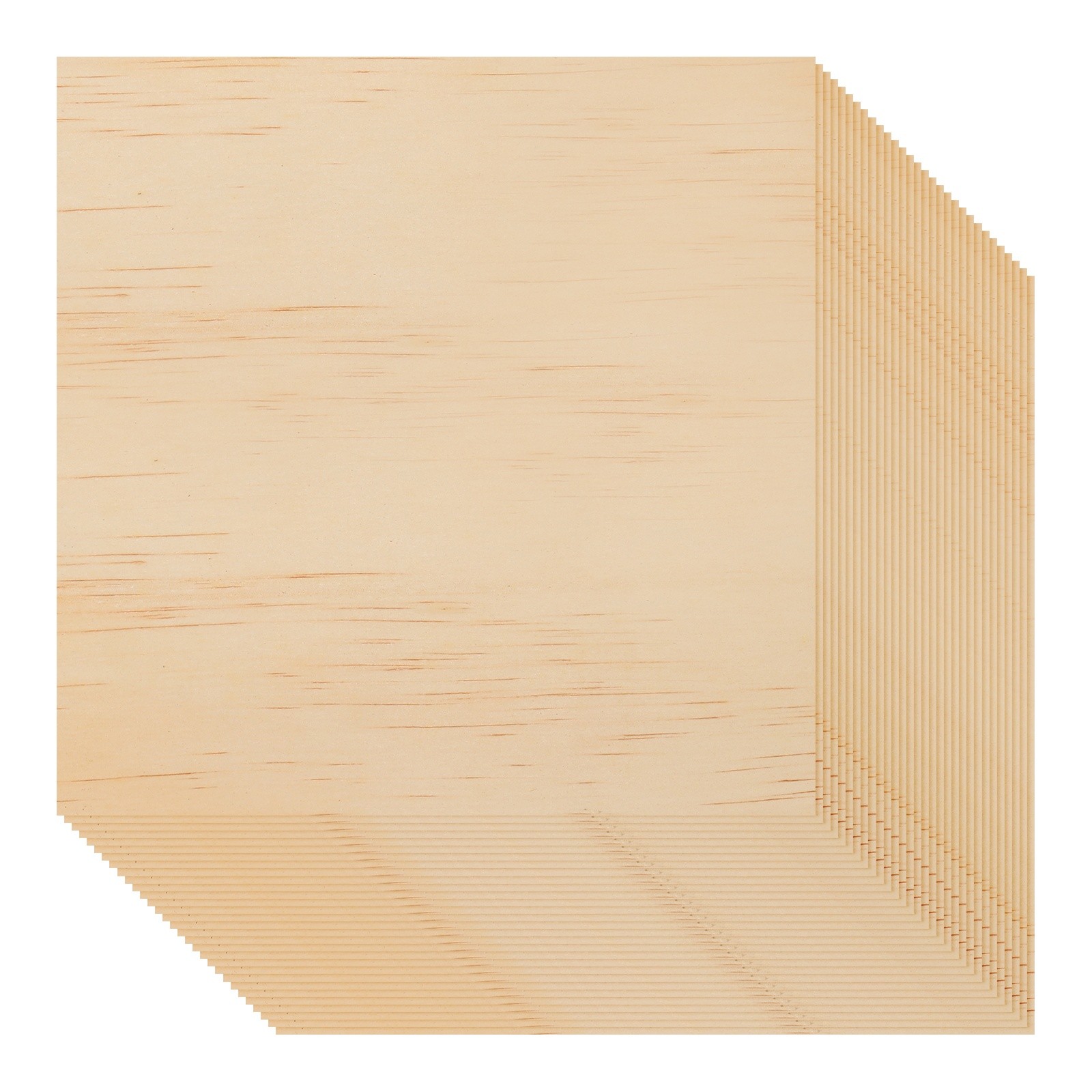 30 Pcs Real Wood Veneer Sheets, 7.9″ x 7.9″ Laminate Wood Boards (Pine)