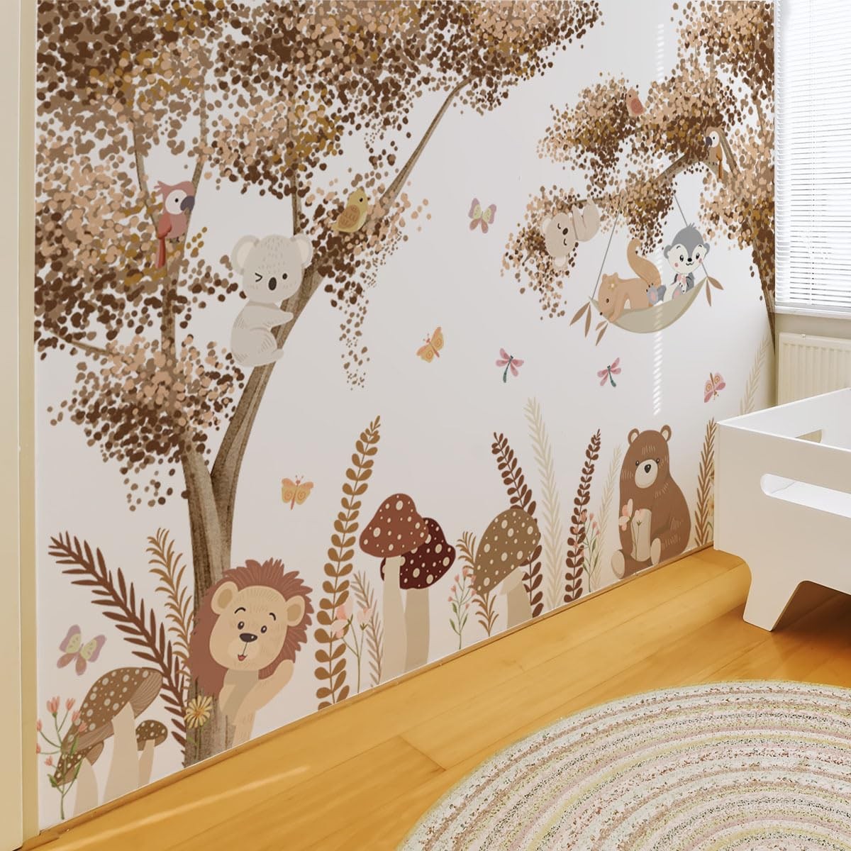Large Tree Wall Decals Bohemian Style Brown Cartoon Trees Wall Stickers Peel …