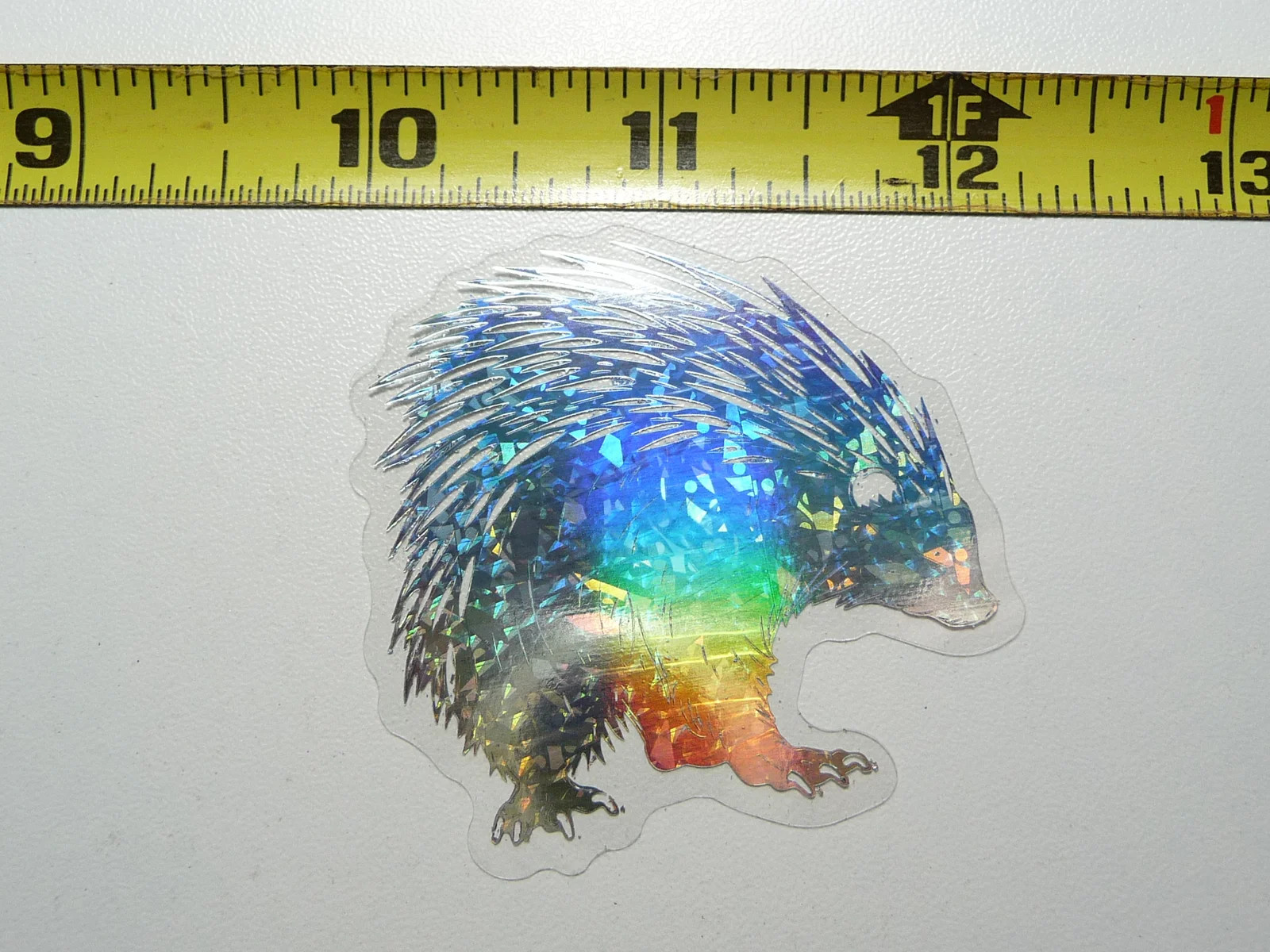 PORCUPINE HOLOGRAPHIC SMALL STICKER DECAL ZOO ANIMAL WILDLIFE SCRAPBOOKING