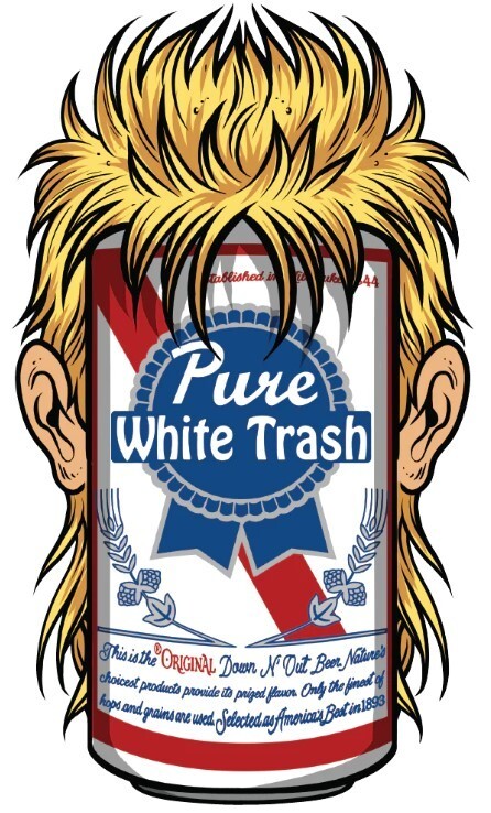 NEW LETHAL THREAT WHITE TRASH MINI DECAL STICKER 2″x3.5″ RC00301