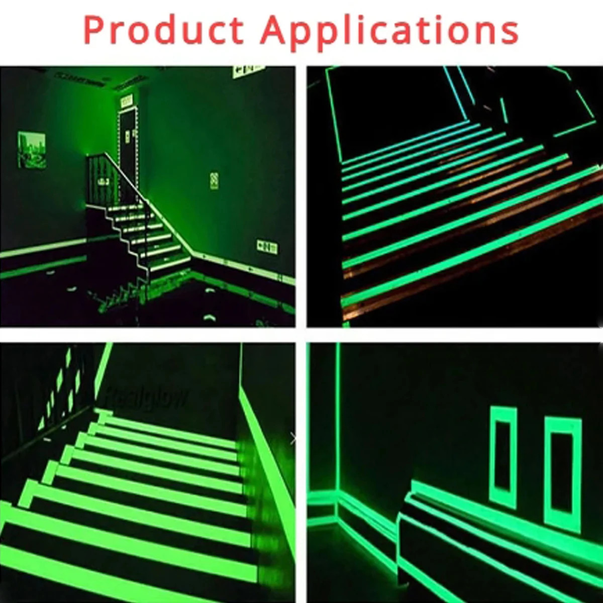 Green Luminous Tape 2cmx3m Fluorescent Reflective Stickers Self Adhesive