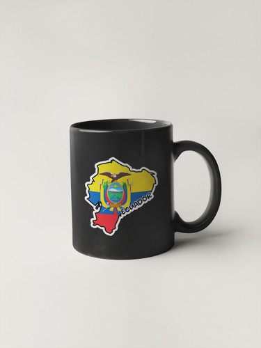 Ecuador Map Flag Sticker Decal