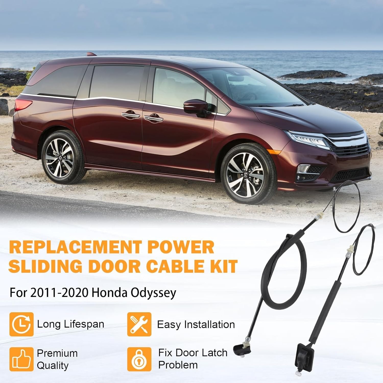 Power Sliding Door Cable Kit For 2011-2020 Honda Odyssey Left & Right New