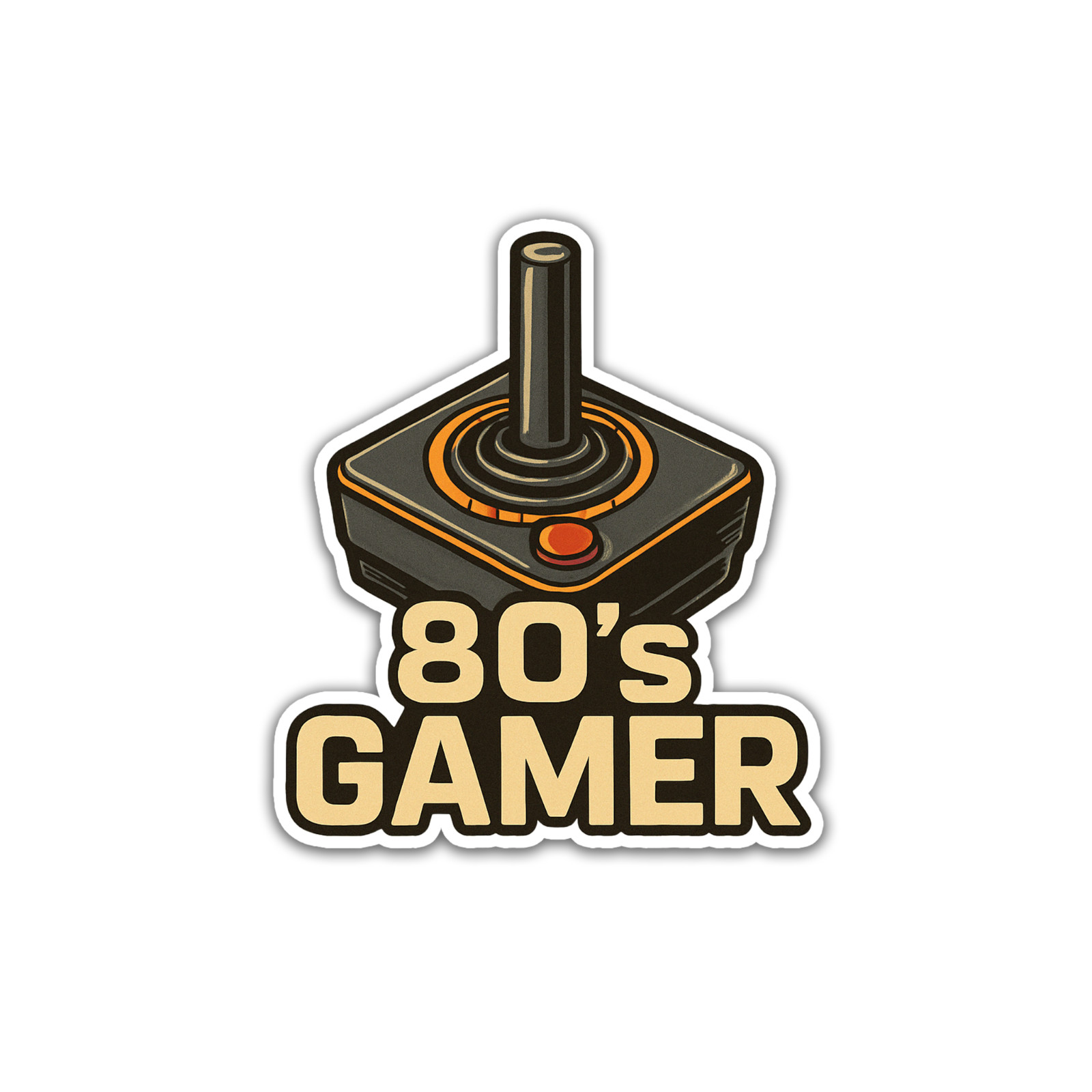 Vintage Gamer 3.5 Inch Sticker Retro Joystick Cartridge Vinyl Decal Clip Art