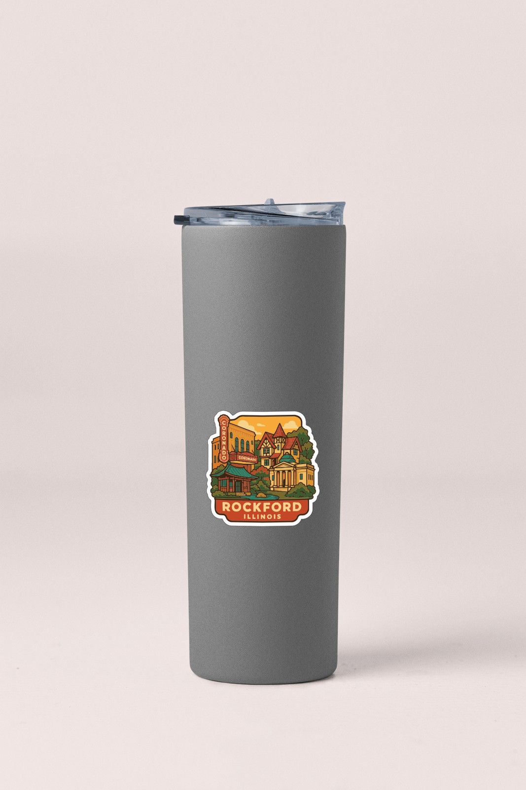 Rockford Illinois Sticker Decal Vinyl Die-Cut City Skyline Landmark Design