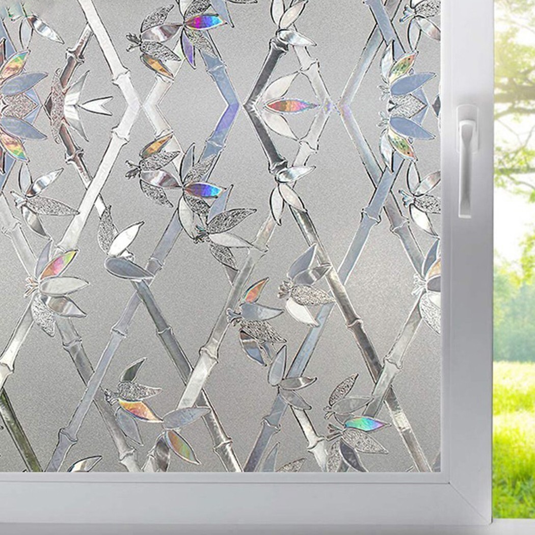 3D Privacy Film No Glue Door Glass Cover Decal Static Cling Sticker Decor