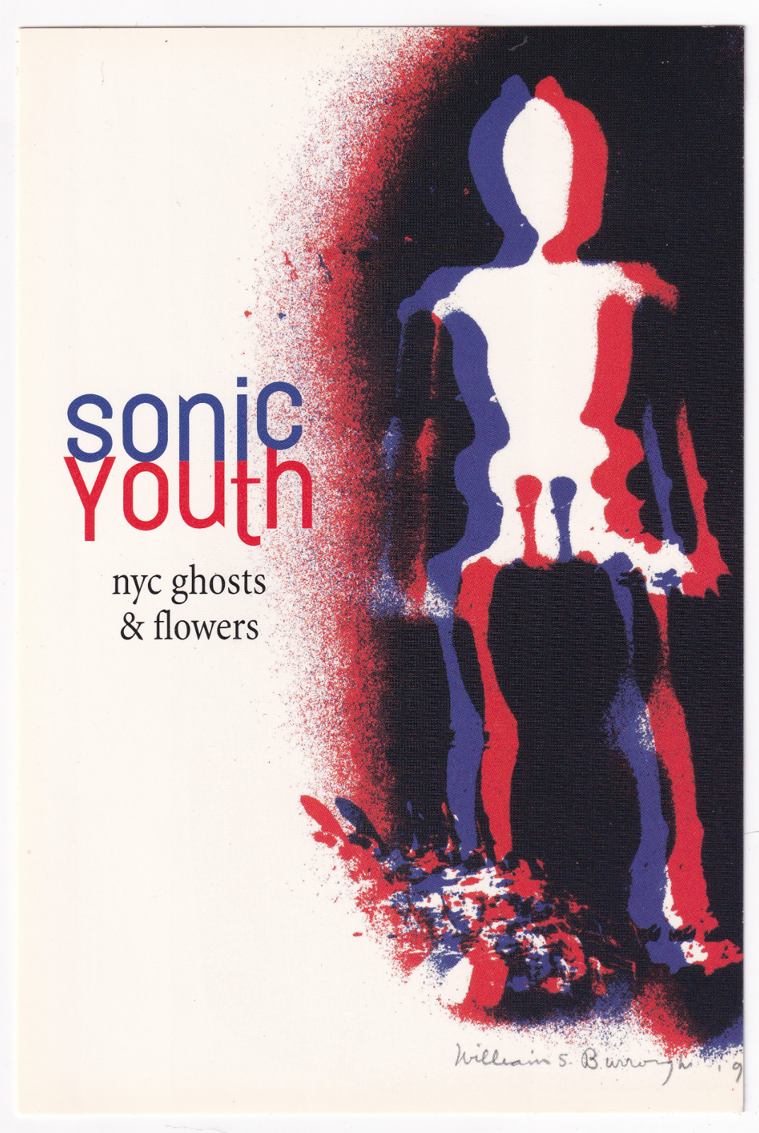 Sonic Youth NYC Ghosts & Flowers Sticker 2000 4″x6″ Vintage