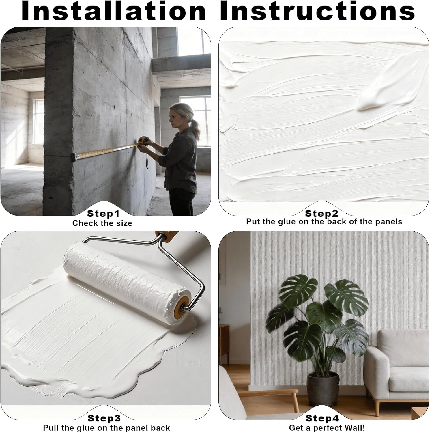 Realistic 3D Stone Wall Panel Sample – 7.9”x11.8” Peel and Stick for Easy DIY