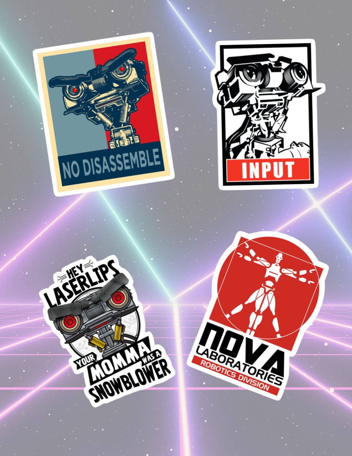 Short Circuit 80’s Movie Sticker Pack