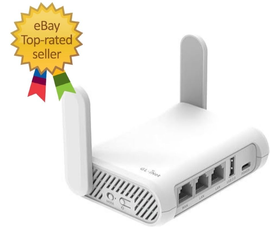 GL.iNet GL-SFT1200 (Opal) Portable WiFi Travel Router, Mini Compact, White