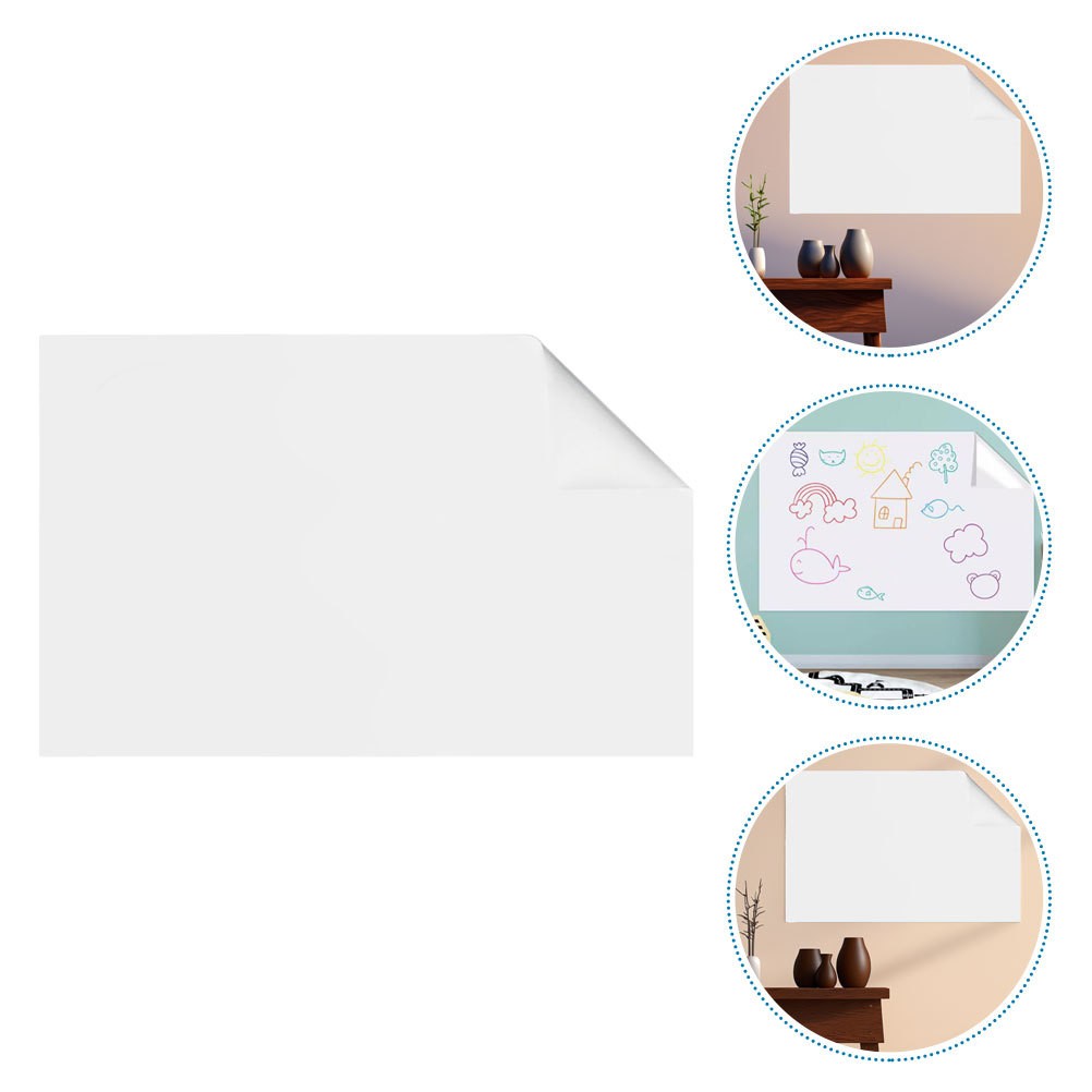 2 Rolls Large Whiteboard for Wall Dry Erase Stickers Labels Fridge Magnetic