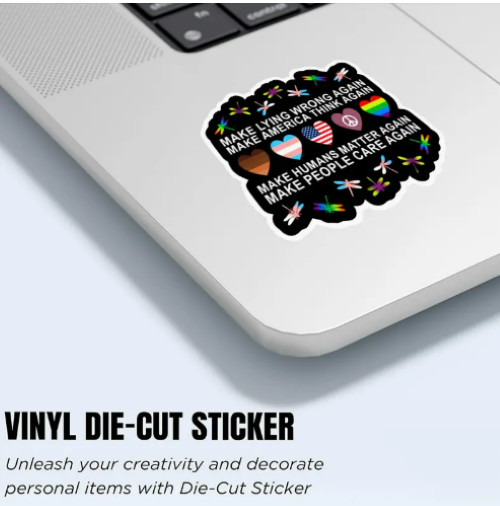 Make Lying Wrong Again Vinyl Sticker – Political Die Cut Decal 3.3
