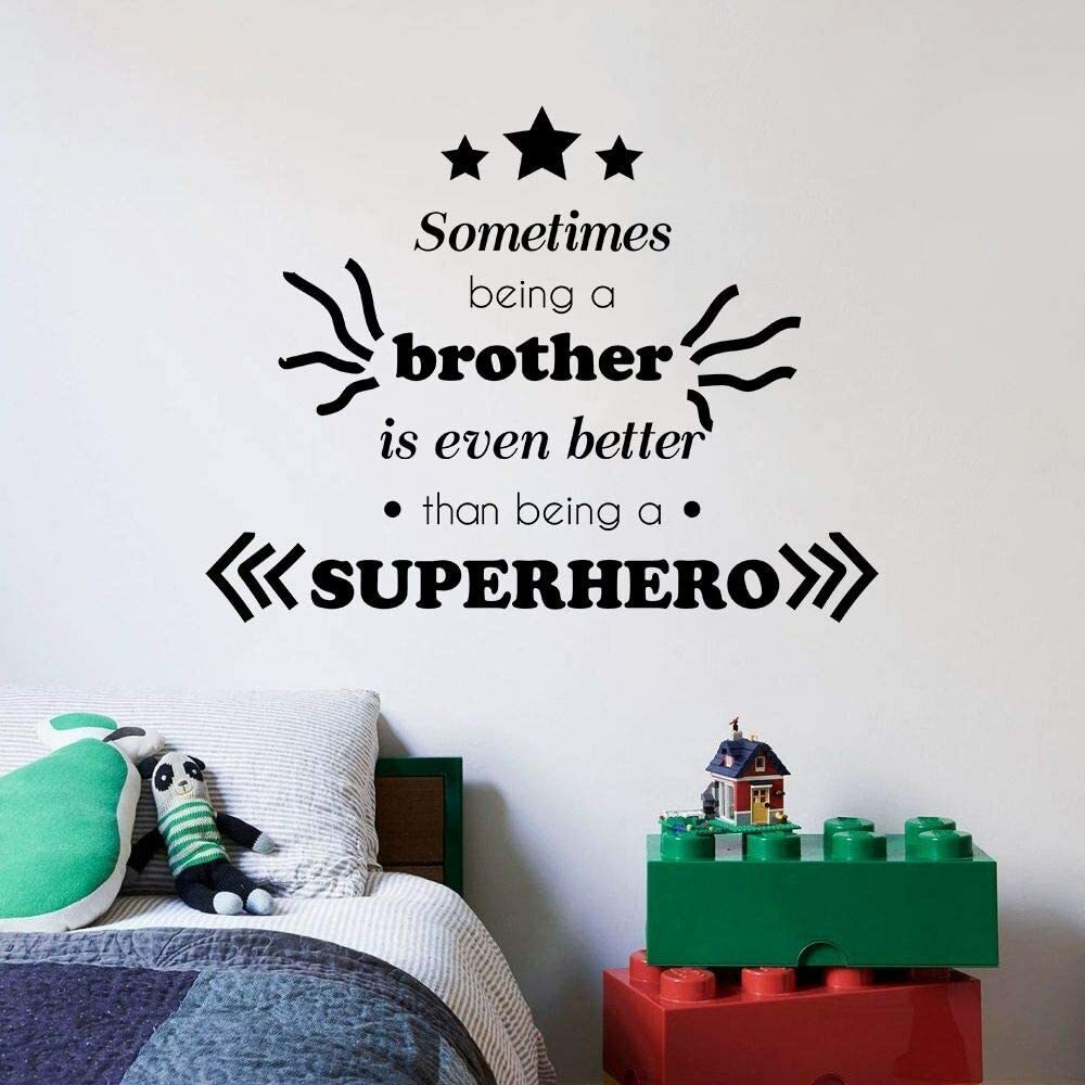 Brother Superhero Family Life Quote Vinyl Wall Art Sticker for Home Room Decals
