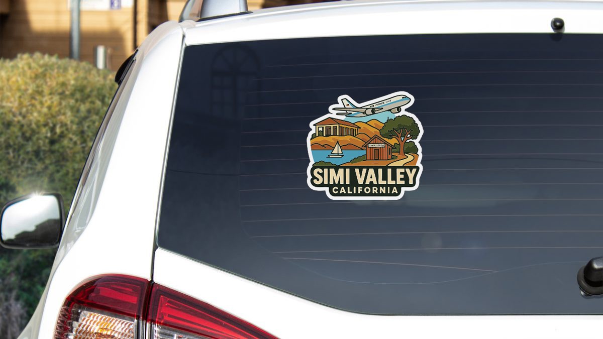 Simi Valley California Sticker Decal Vinyl Die-Cut City Skyline Landmark Design