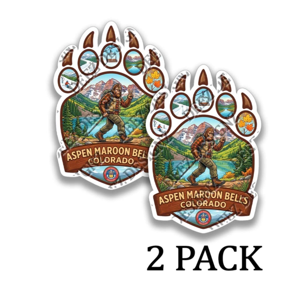 Colorado Aspen Maroon Bells Decal Travel Stickers Window Decor 2 Pack 44066