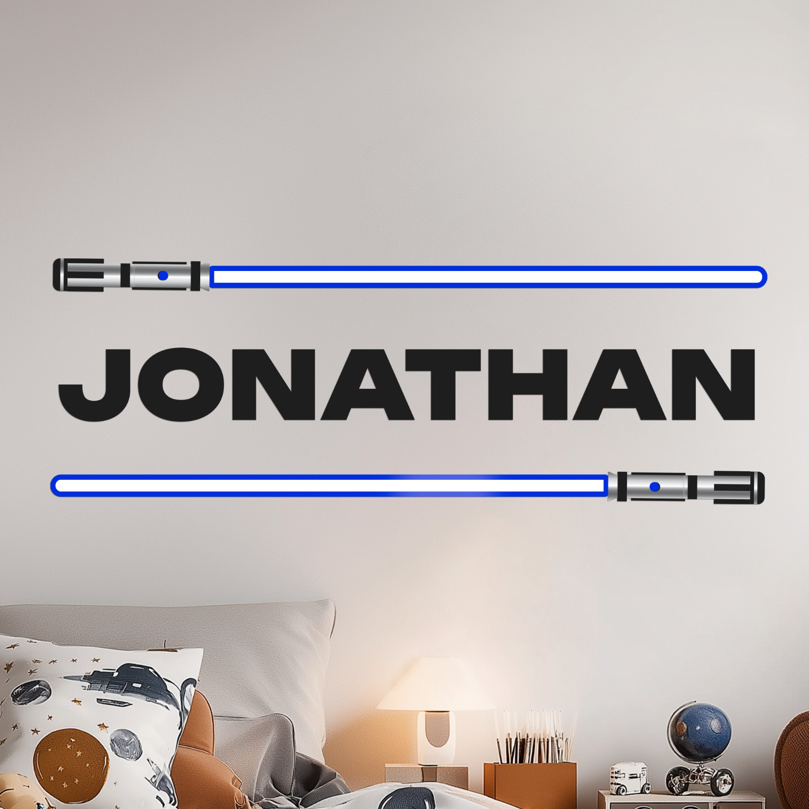 Custom Galactic Name I Vinyl Sticker for Kids I Nursery Wall Decal I Multi-Size