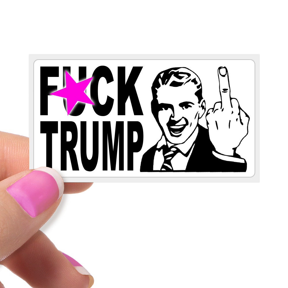 “F**K TRUMP” Bulk Stickers Retro Middle Finger Man Funny Political Anti MAGA