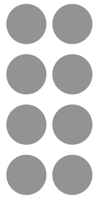 2″ Silver Round Label Dots Stickers Color Coding Inventory 2 Inch Dot