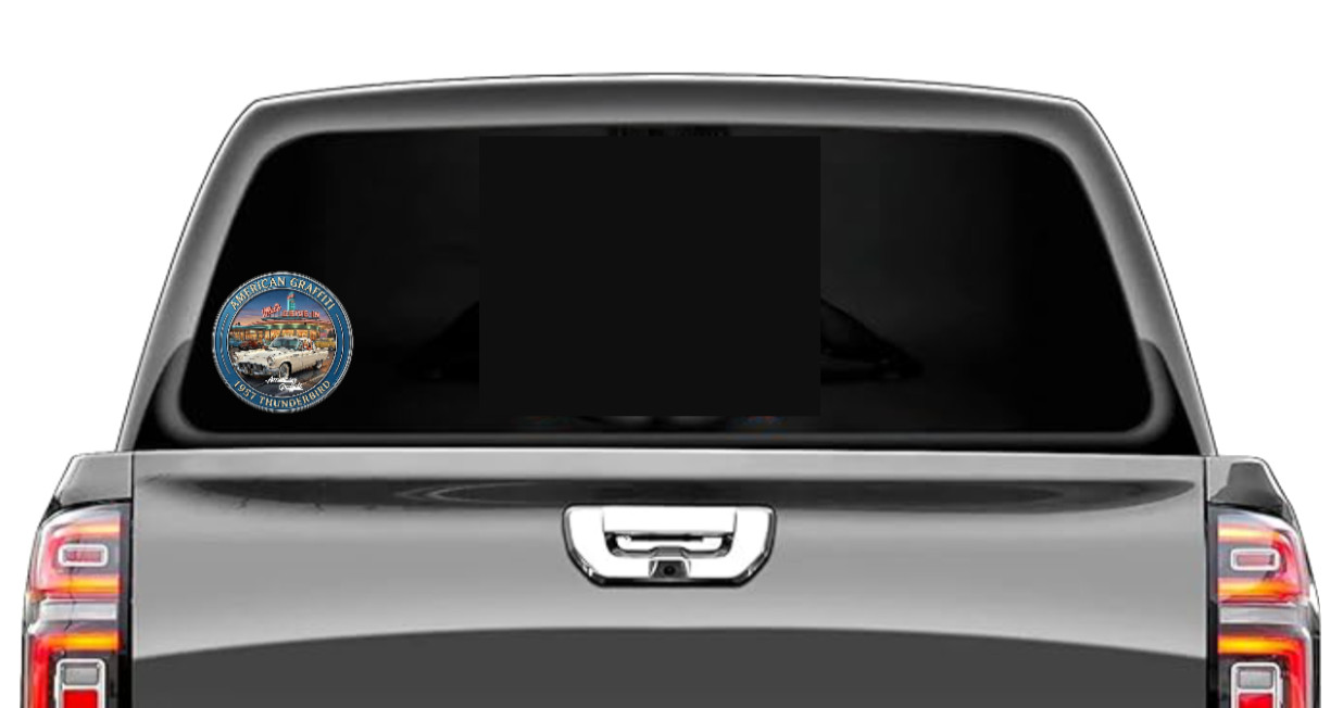 Car Classics – American Graffiti ’55 Thunderbird 4″ Handmade Vinyl Decal Cooler