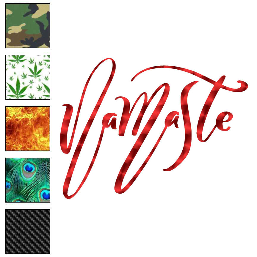 Namaste, Vinyl Decal Sticker, 40 Patterns & 3 Sizes, #6314