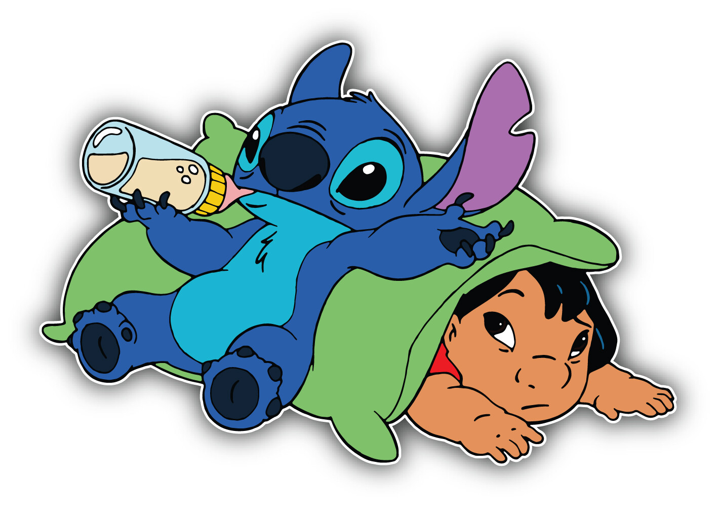 Lilo & Stitch Baby Cartoon Sticker Bumper Decal – ”SIZES”