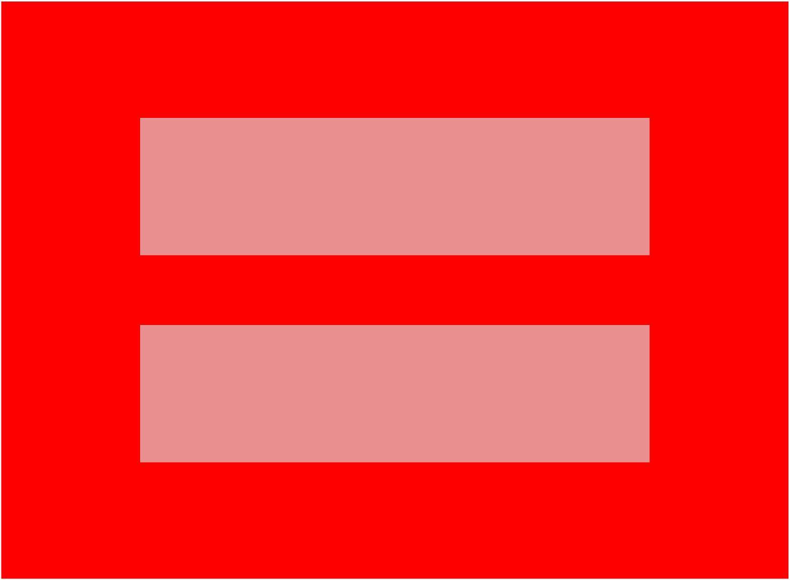 Set of 2 Gay Rights Flags Equal 4″ Decal Stickers Equality Marriage LGBT Red