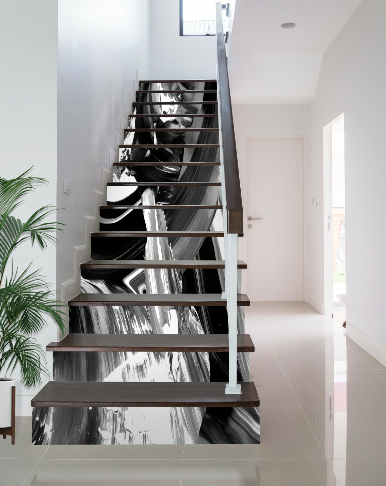 3D Grey Texture 311NA Stair Risers Decoration Photo Mural Decal Wallpaper Fay