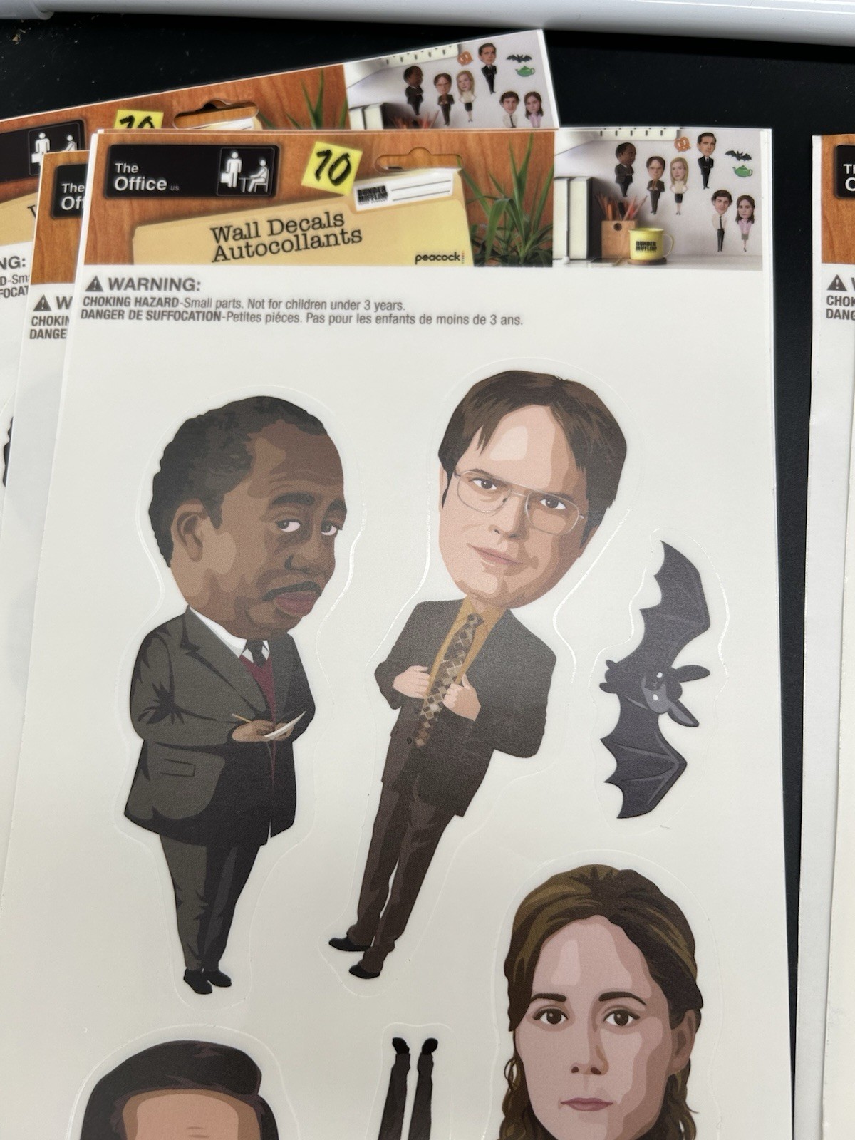 THE OFFICE 10 Wall Decals Removable & Repositional 5” Fat Head Stickers NEW