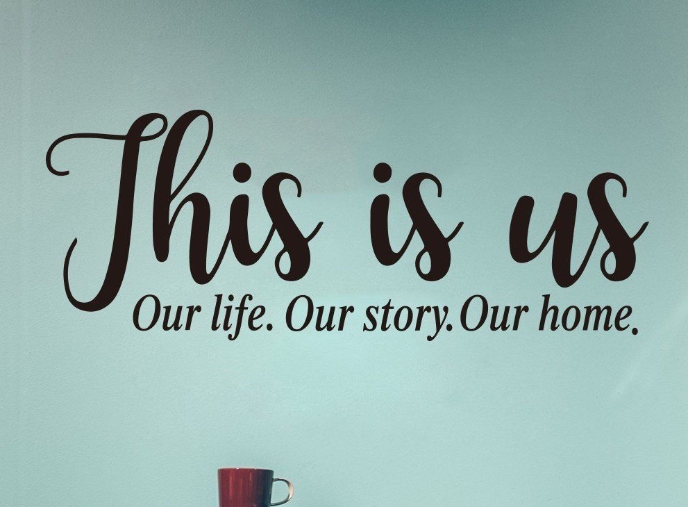 THIS IS US LIFE STORY HOME Vinyl Wall Decal Decor Words Decor Saying Quote 48″