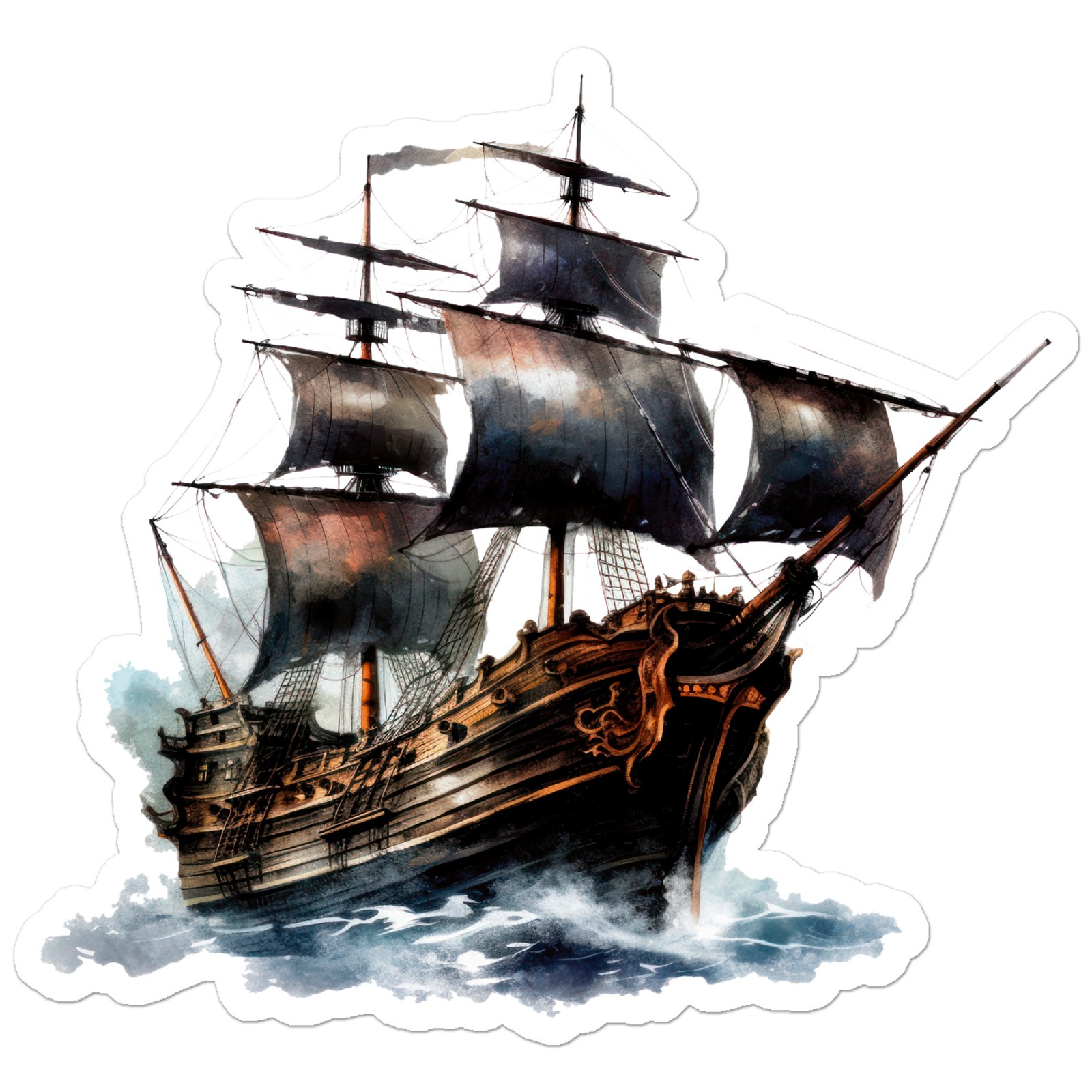 Pirate Ship Sail – Vinyl Decal Sticker – Car Window Laptop – ebn9988