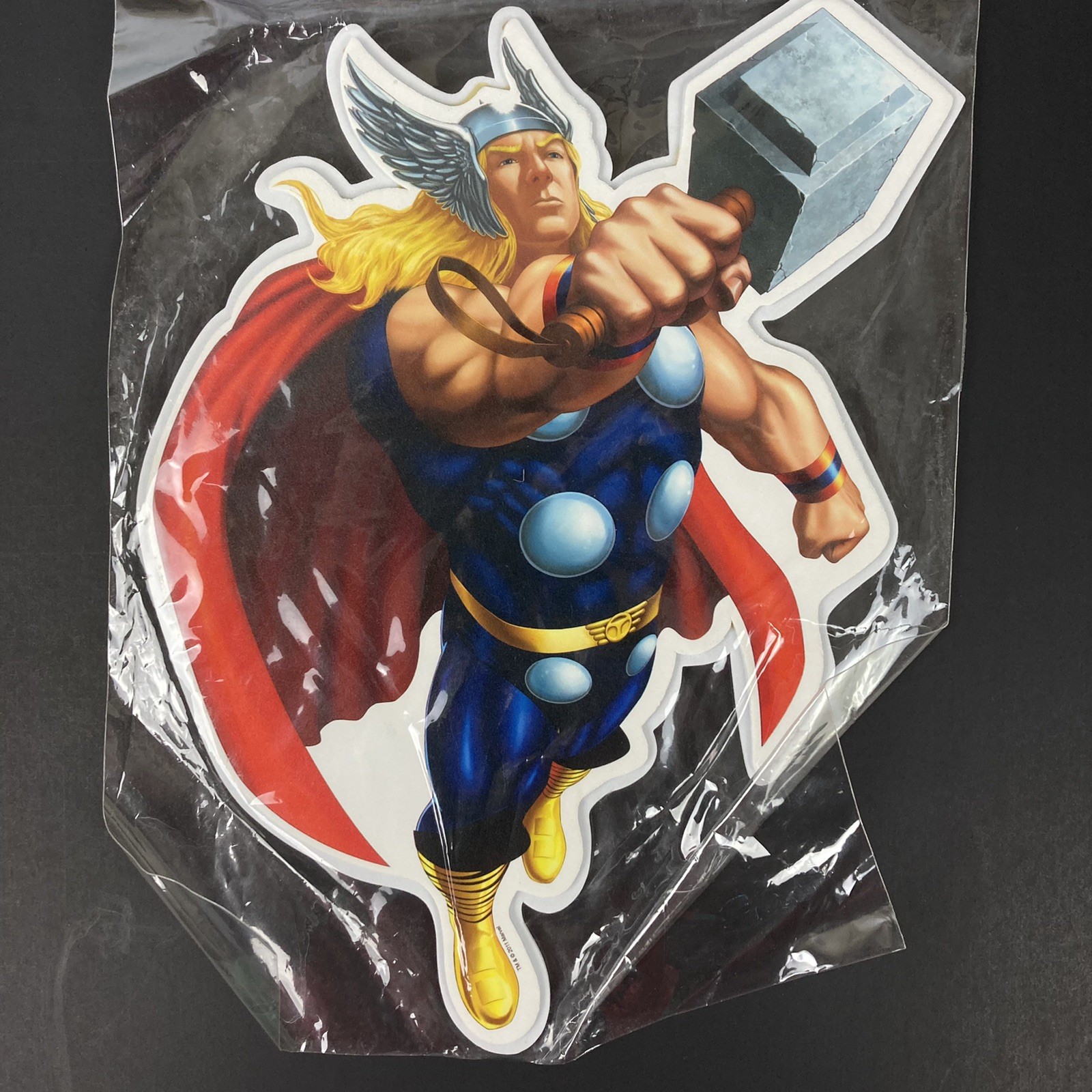 MARVEL UNIVERSE THOR FOAM WALL DECORATION STICKER 9.75″ x 7.25″ NEW in Package