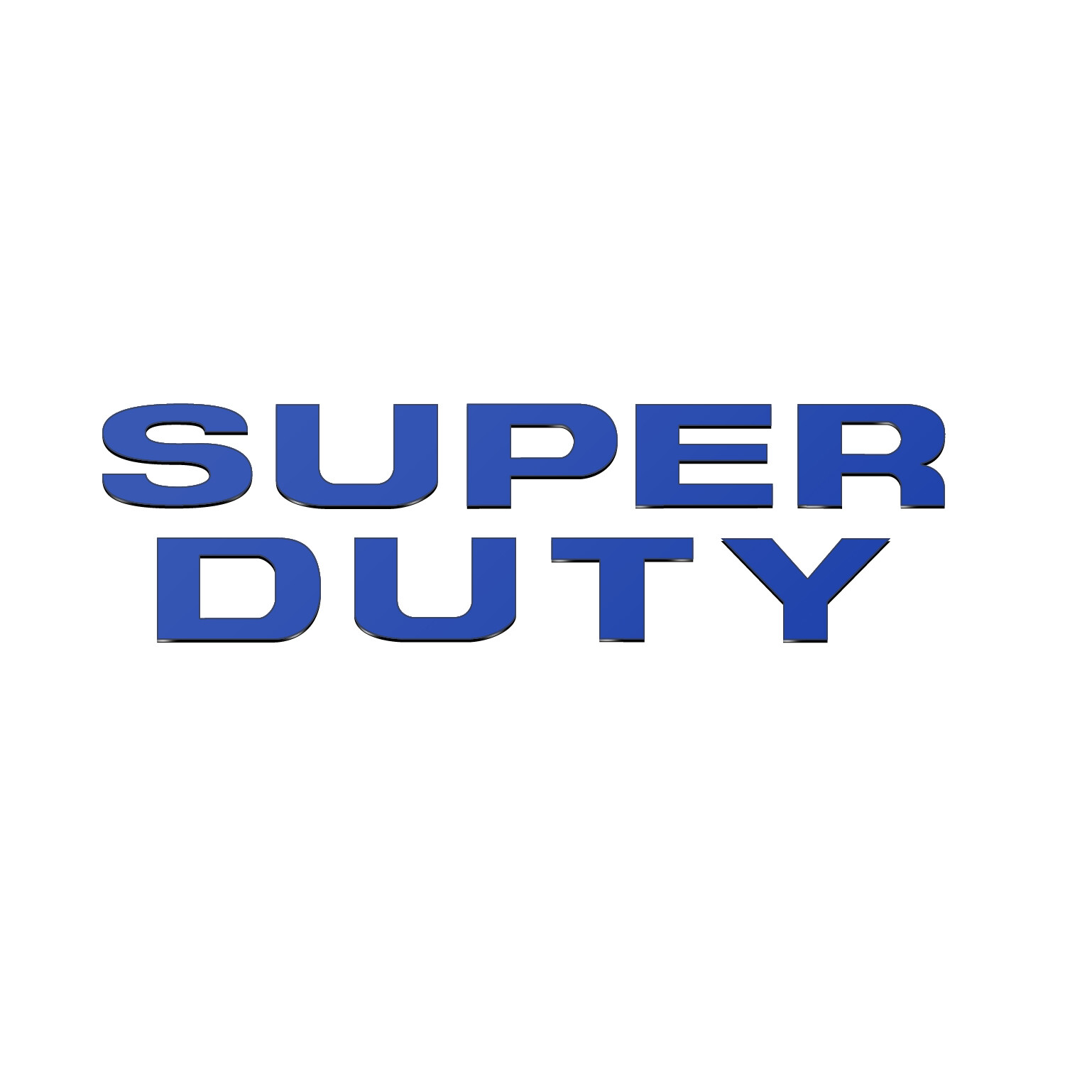 Ford Super-Duty 2008 to 2016 Front Dash Custom-fit 1/32″ Blue Letter Insert