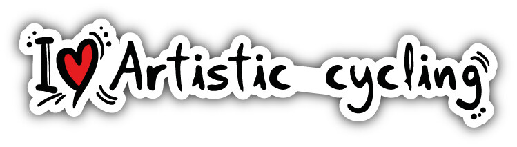 I Love Artistic Cycling Car Bumper Sticker Decal