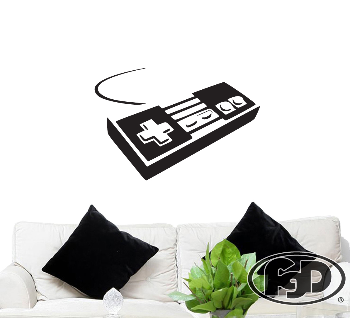 FGD NES Game Controller Pad Vinyl Wall Decal / Sticker 22″ x 33″