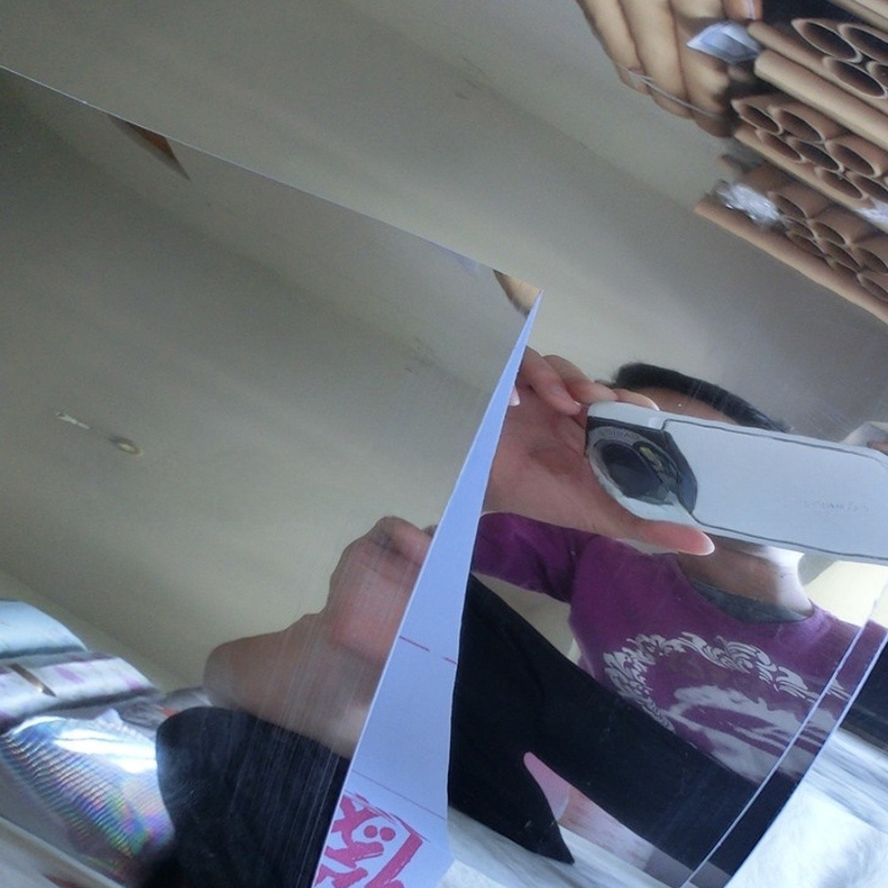 Flexible Mirror Sticker for Wall DIY Decoration 30x100cm Silver PVC Film