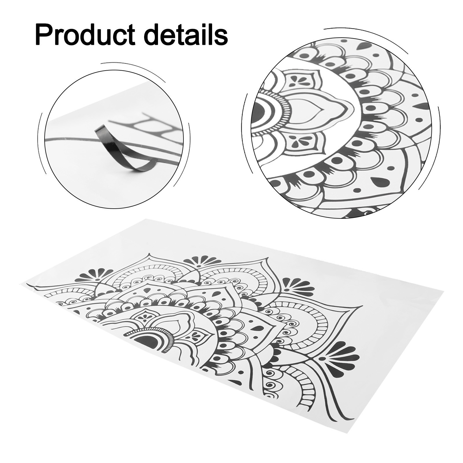Exquisite Mandala Wall Sticker for Elegant Homes Non toxic PVC Material
