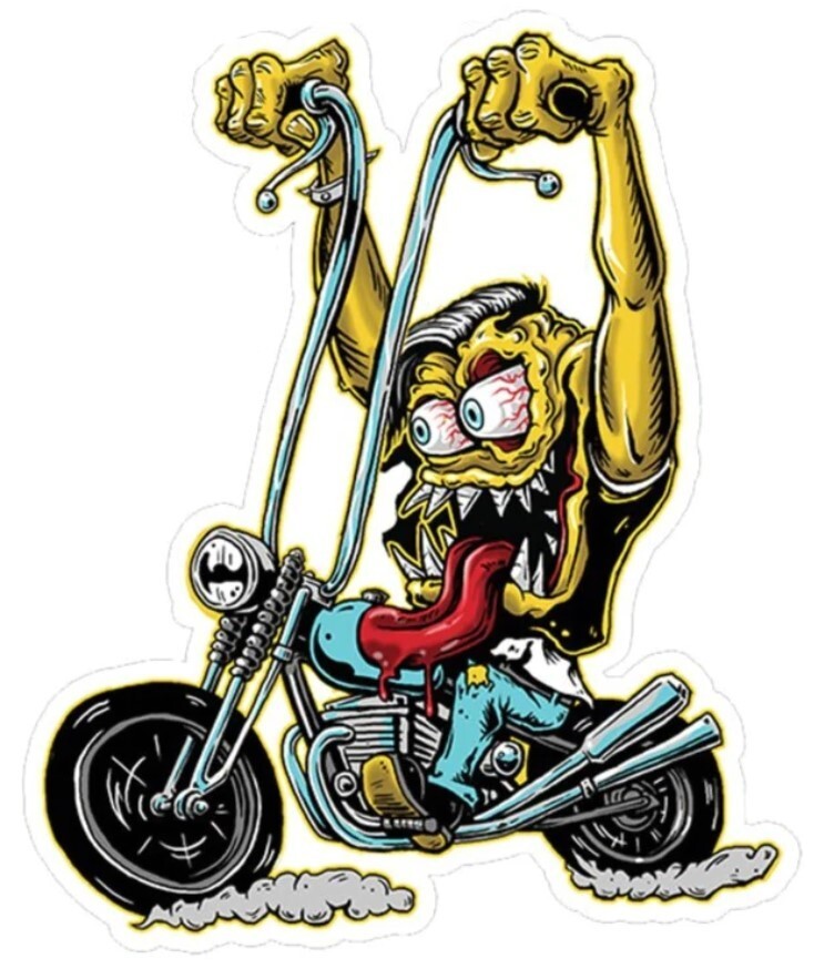 NEW LETHAL THREAT BIKER APE HANGER MONSTER MINI DECAL STICKER 2.75″x3.5″ RC00193
