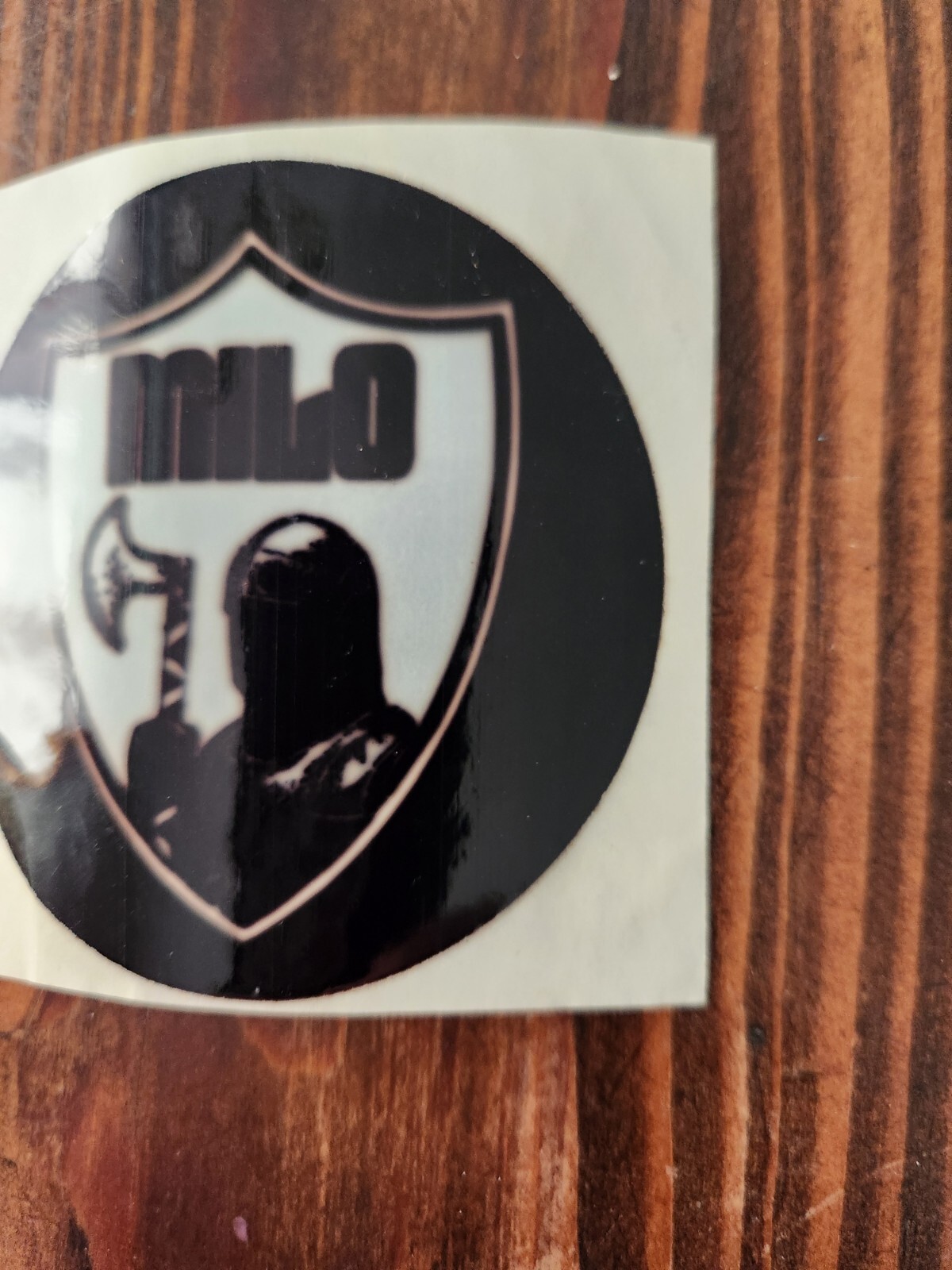 Vintage Armored Knight Sticker MILO Unknown Rare Unique 3×3″