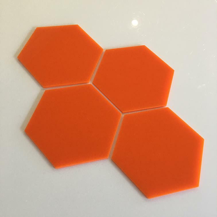 Gloss Acrylic Hexagon Crafting Mosaic & Wall Tiles (many colours and sizes)