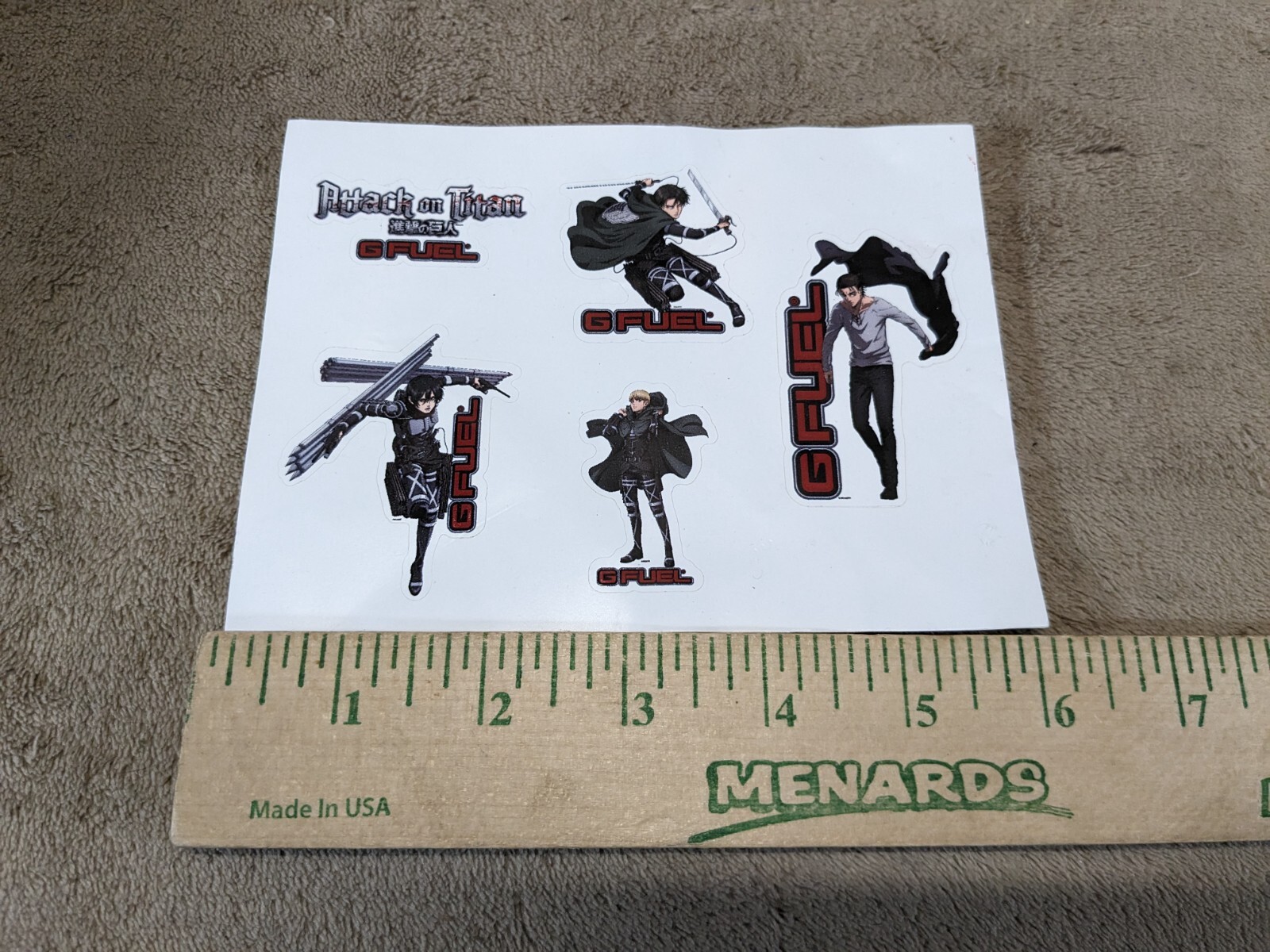 G Fuel Attack on Titan! Stickers ONLY from the Spinal Fluid Collector Box