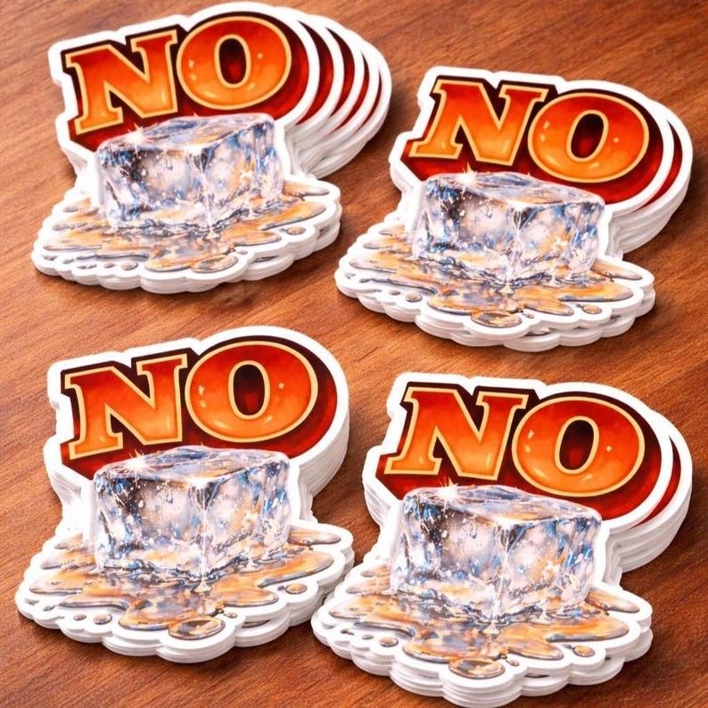 BULK 10pcs 5in NO ICE Window DecalPremium Sticker for any Smooth Surface