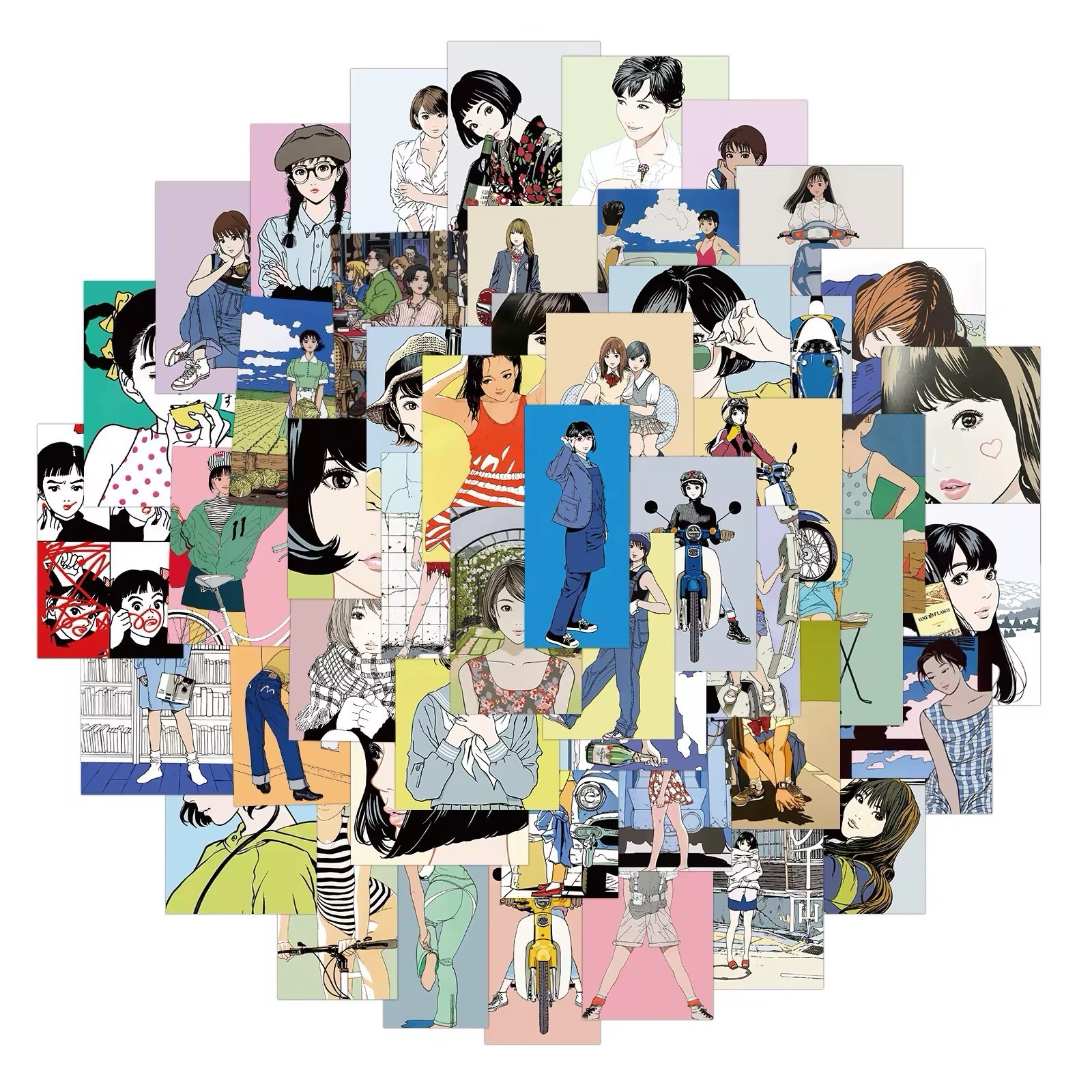 10 Random Classic Cute Asian Girl Sticker Decals Laptop Hydro Yeti Free Shipping